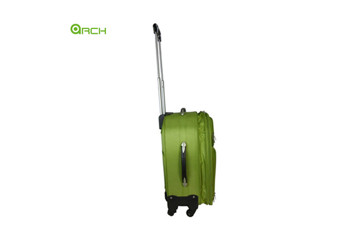 1680D Imitation Nylon Checked Luggage with Spinner Wheels and Three Front Pockets
