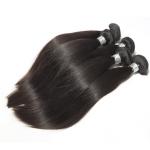 Straight Virgin Human Hair Bundles Peruvian Hair Extension Full Cuticle No Acid
