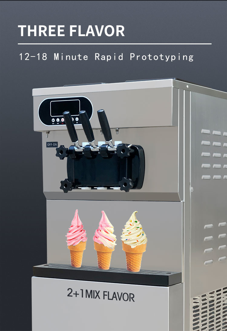 25-28L/H Commercial Gelato Ice Cream Machine 3 Flavor Italian Gelato Maker Machine