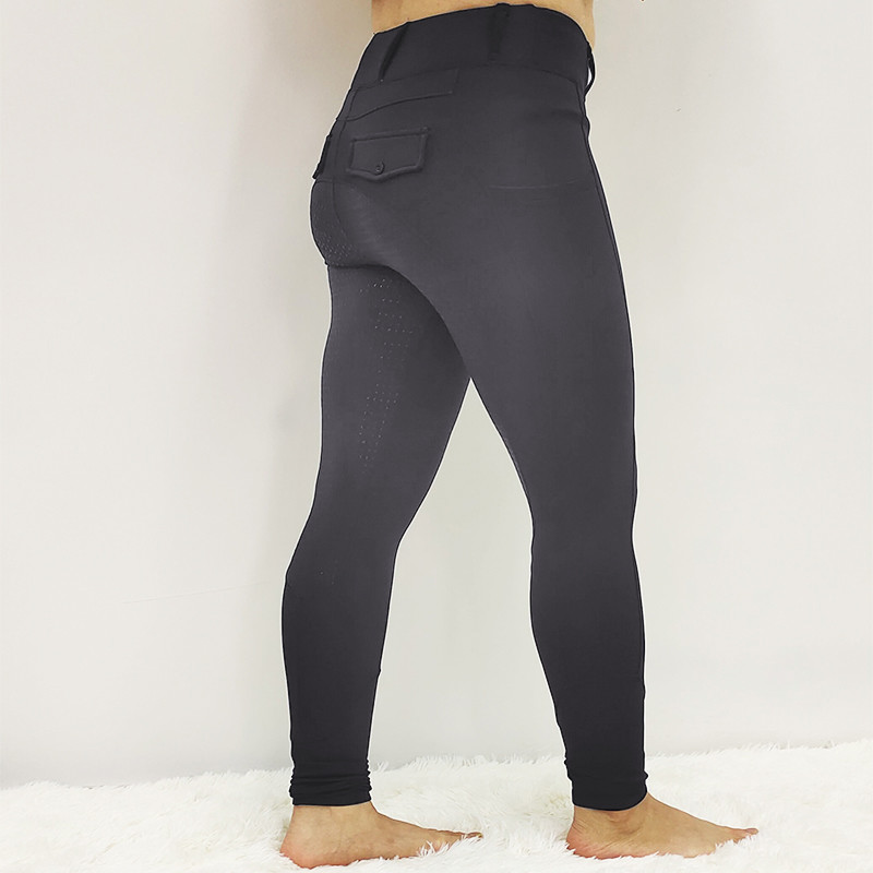 Full Seat Winter Horse Riding Pants Brushed Fabric Equestrian Tights Anti Pilling
