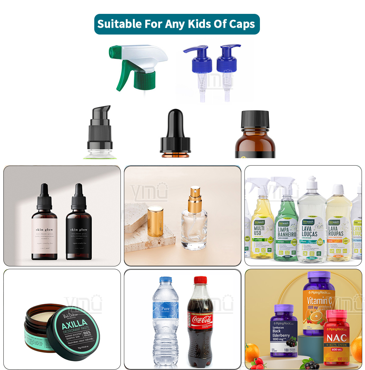 CM140 Gel Polish Bottle Screw Capper Dropper Vial Trigger Spray Twist Off Capping Machine