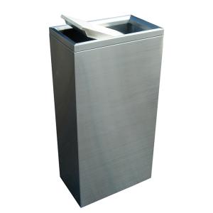 China Public 40L Rectangular Stainless Steel Bin For Outdoor Garden Street wholesale