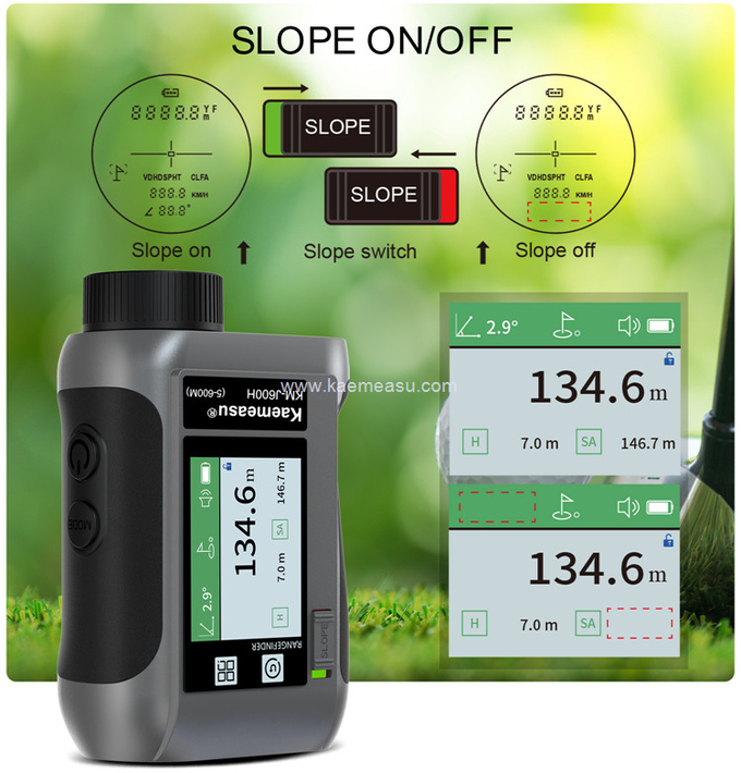kaemeasu Voice Broadcast Golf Rangefinder Laser Range Finder Telescope With LCD Touch Screen J600