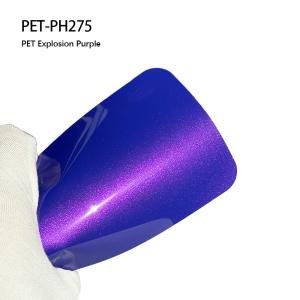 China PET-PH275 PET Explosion Purple Pvc Car Wrap Film Creep Resistant wholesale