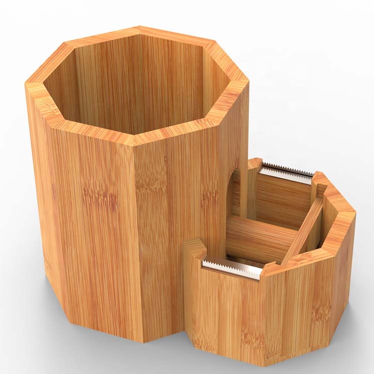 Organize Your Office Desk with this Multifunctional Bamboo Stylus Holder 11.4*7.8*9cm