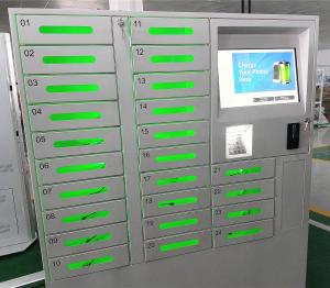 China Floor Standing Cell Phone Charging Stations With 19 Inch LCD For All Phones wholesale
