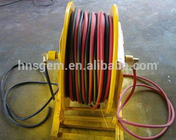 Retractable Double Air Hose Reel For Hydrogen And Oxygen