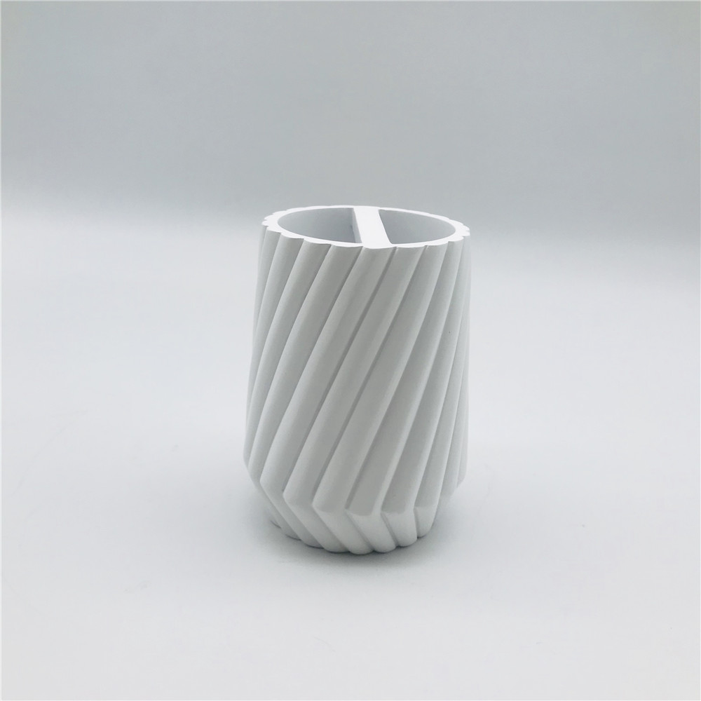 Swirl Polyresin bathroom Countertop sets White color with black parts
