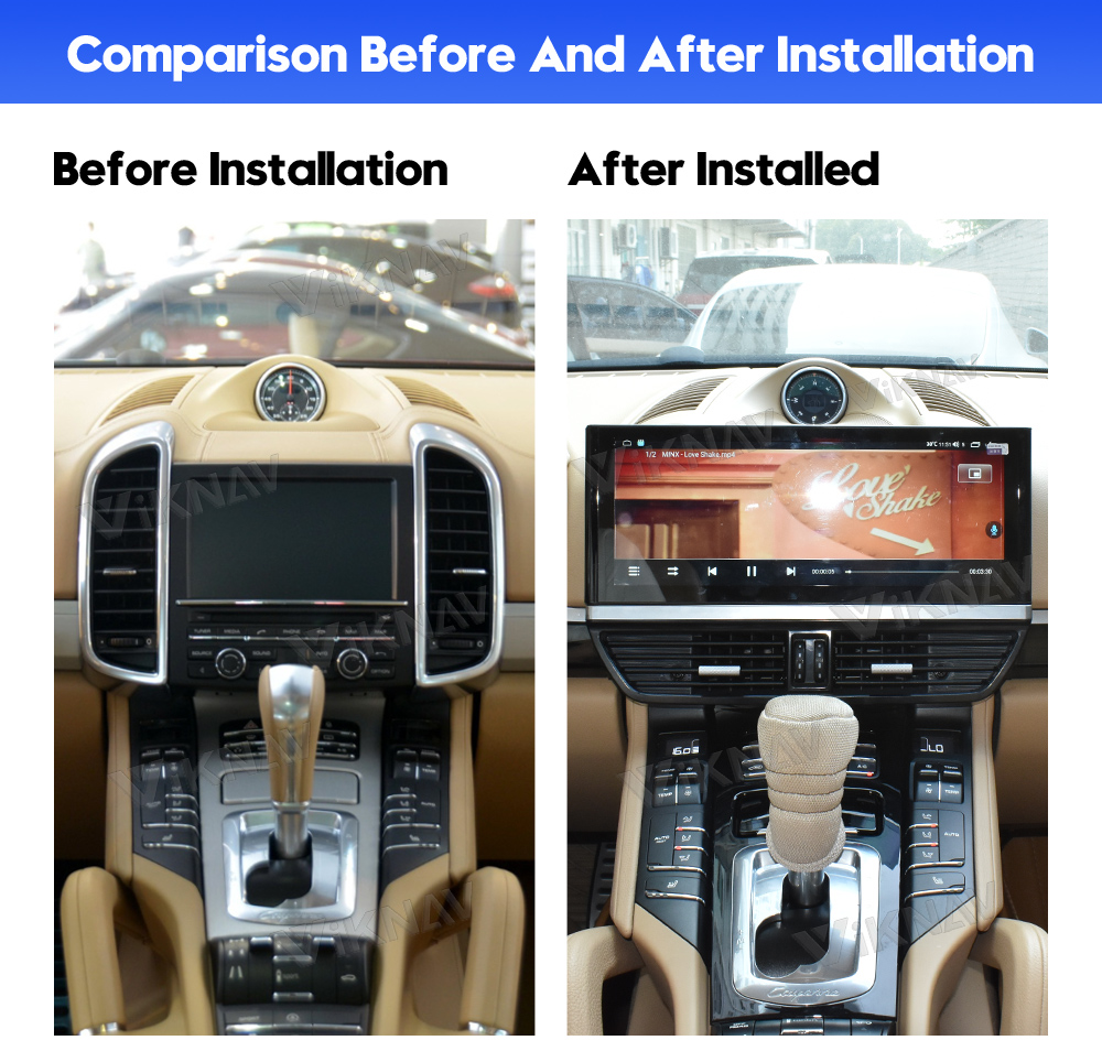 Viknav Car Radio For Porsche Cayenne (2011-2017) 12.3 inch Vehicle Stereo Carplay Multimedia Player GPS Navigation