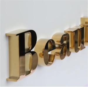 China Company Lobby Polished 3D Metal Letters Stainless Steel Lettering Signage wholesale