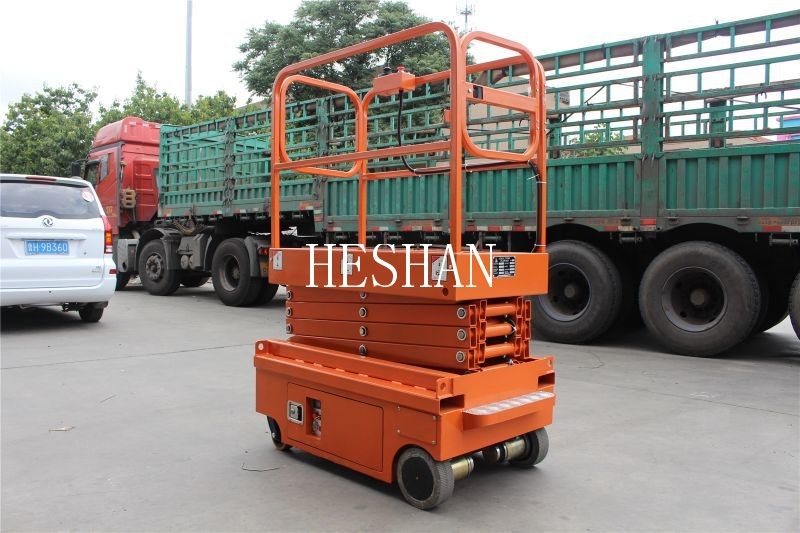 Small 3M Hydraulic Scissor Lift Mobile Electric Full Auto 300kg Load Capacity