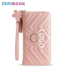 China Fashion Style Long Wallets for Women PU Leather Tassel Coin Purse Card Holder Clutch wholesale
