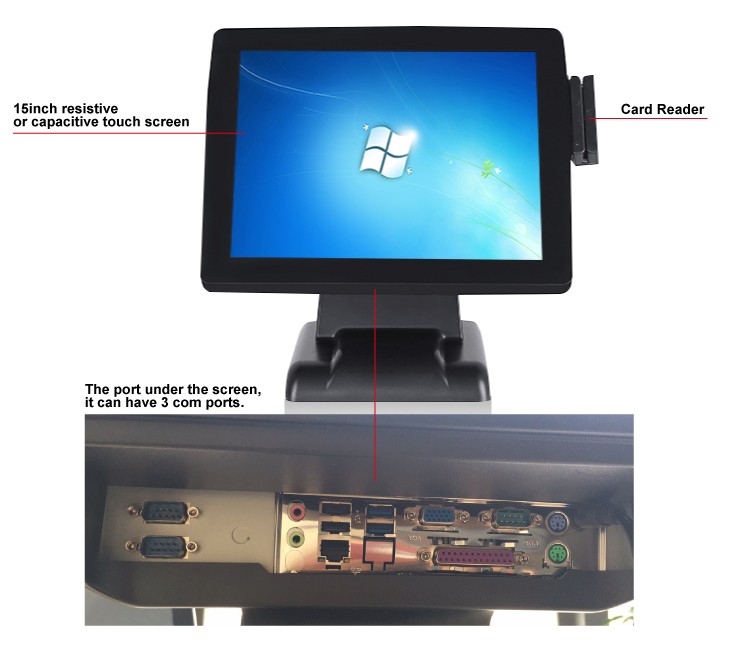 15 inch Resistive None Flat Touch Screen POS Terminal Top Choice for Country Markets