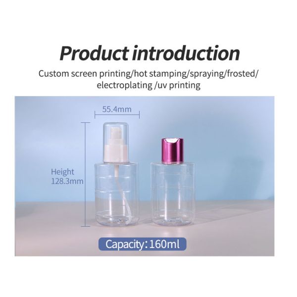 30ml 50ml 100ml PET Spray Bottle Luxury Glass Refillable Perfume Bottle With Wooden Cap