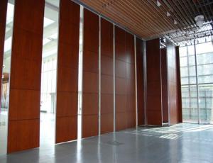 China Acoustic Wooden Folding Partition Wall , Aluminum Banquet Hall Room Dividers wholesale