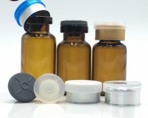 China 10 Ml Small Glass Vials / Glass Dropper Bottles With Dropper Flip Off Seals wholesale