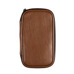 Men'S PU Leather Shaving Kit Bag With Leather Hook