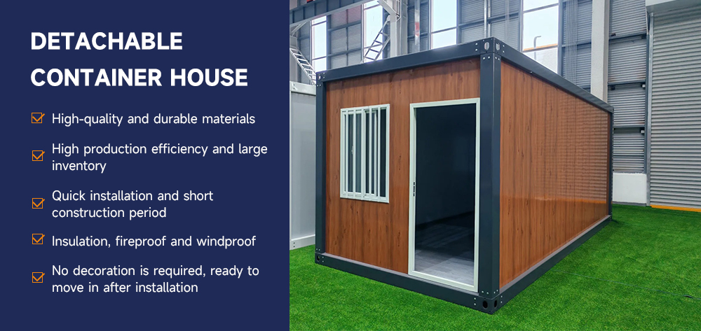 Detachable Prefabricated Mini House with Customized Wall Material 50mm EPS/Rockwool and Easy Assembly