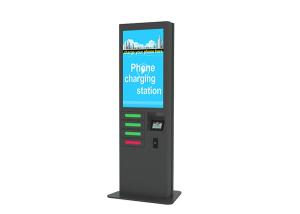 China 43 Inch LCD Screen Phone Charging Digital Signage Kiosk Various Charging Plugs Available on sale