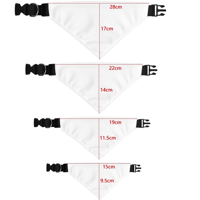Customizable Sublimation Pet Blanks Sublimation Pet Bandana With Different Sizes