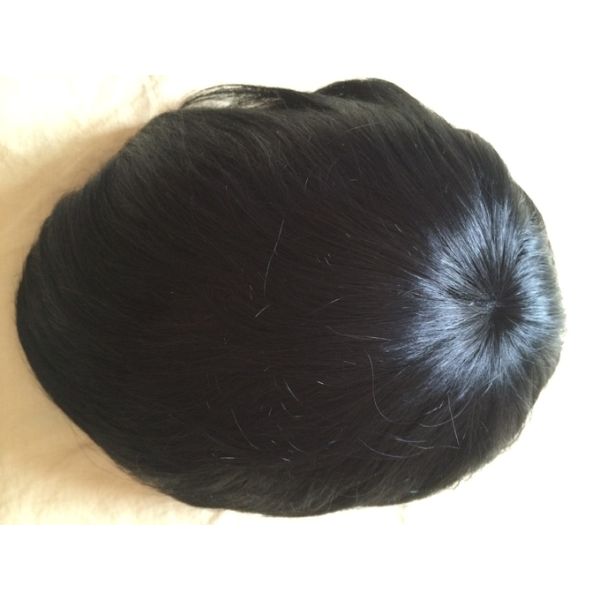 Customizable Base Size Human Hair Toupee for Your Satisfaction