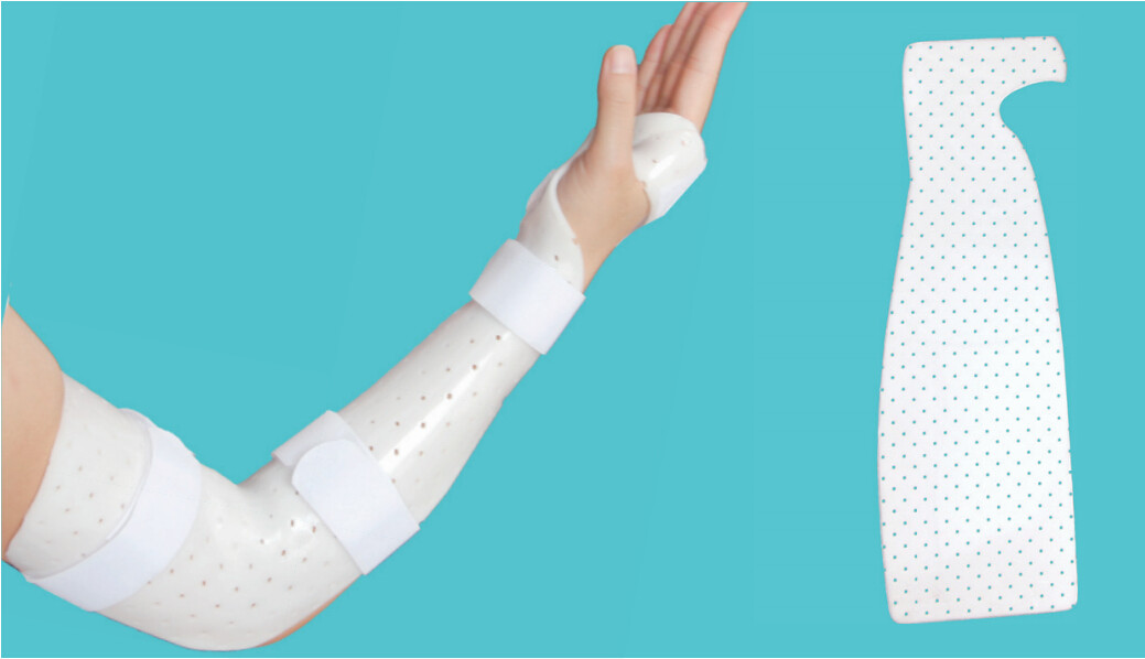 Precut Custom Thermoplastic Splint White Elbow And Wrist Splint