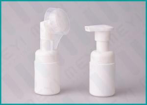 China 30 ML Round White Foam Soap Pump Bottle With Brush Head For Shaving Liquid wholesale