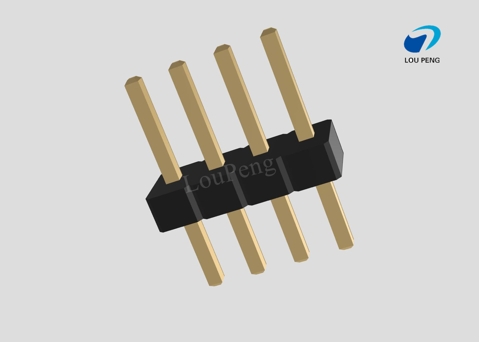 Pin Header 1x04pin 1.27mm pitch vertical