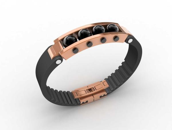 Top Quality Europe Fashion Stainless Steel Genuine Leather Silicone Bangle
