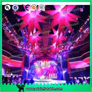 China Event Ceiling Inflatable Stage Decoration LED Star Light With 210T Polyester Cloth wholesale