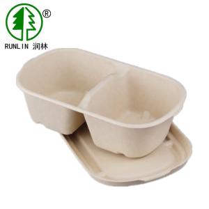China Natural Color Biodegradable Disposable Tableware Plant Fiber Eco Friendly Food Packaging Boxes wholesale