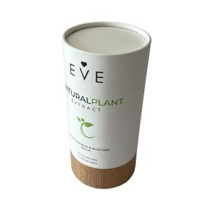 China Cylinder 200gsm Cardboard Paper Cans Packaging Box With Rolled Edge wholesale