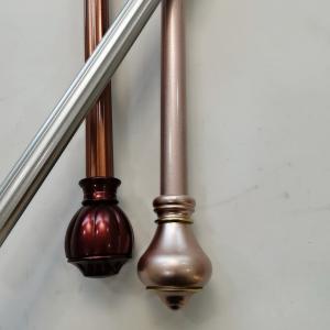 China Adjustable 0.3mm 12mm Black Wrought Iron Curtain Pole wholesale