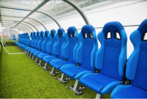 China School Stadium Football Subs Bench With Shelter Galvanized Steel Material wholesale