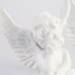 Finished Goods Garden Miniature Gold 2pcs Cherub Resin Statue Angel Figure
