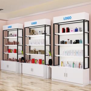 China Cosmetic Makeup Wood Retail Display Cases Wooden Wall wholesale
