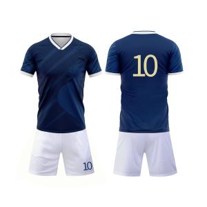 China Quick Dry Custom Team Jersey Breathable LightWeight Striped Soccer Shirt wholesale