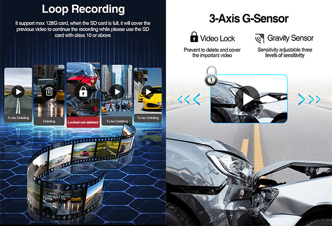 11.26 inch Adas Car DVR BSD Mirror Dash Cam Front and Rear 4K Dash Camera WIFI Car Camera