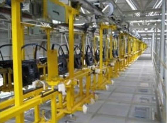 Self-propelled trolley conveyor