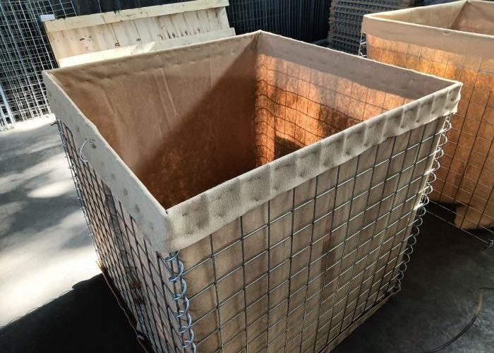Green Color 1.2Mx1.8Mx20M Gabion Barriers As The Flood Control Gabion Barriers