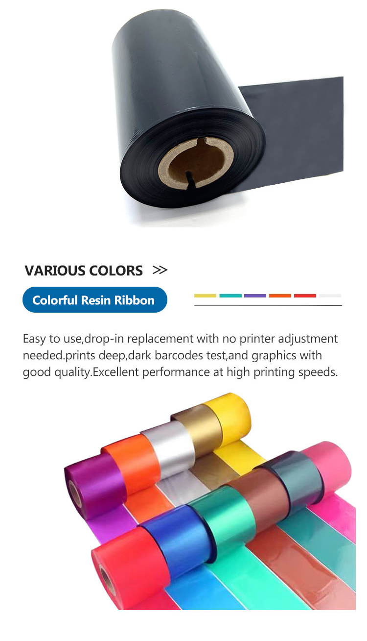 Barway Thermal Transfer Blue/Green/Red/White/Gold/Silver Wax Ribbon For Barcode Label Printer