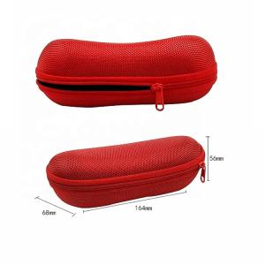 China Customised Oxford Cloth Sunglass Cases Zip Up Glasses Case Anti Pressure wholesale