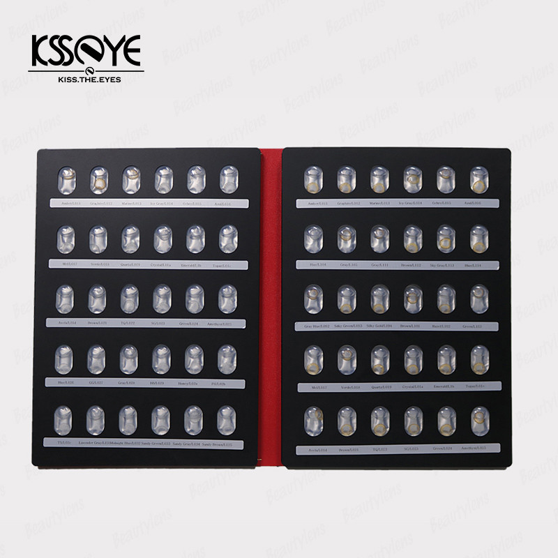 Colored Plastic Contact Lens Display Case Book Style 260x360x20mm