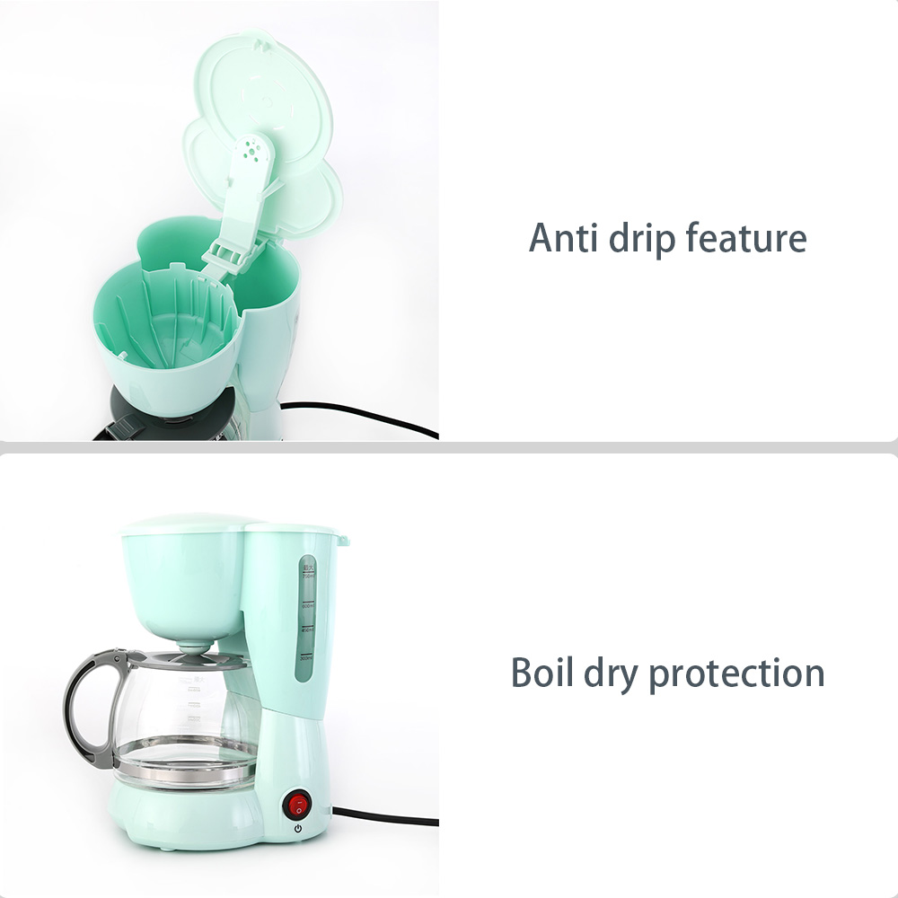 Portable Small 120V Electric Drip Coffee Maker Machine 5 Cup 650w