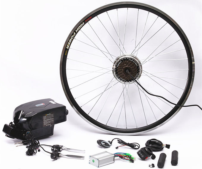 26 Inch Electric Bike Conversion Kit Gearless Hub Motor Front Wheel With Battery