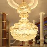 Traditional crystal pendant light large hotel chandelier handmade lamps (WH-NC