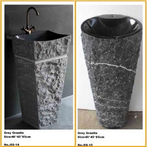 China Stone Round Basin Sink with Pedestal for Kitchen wholesale
