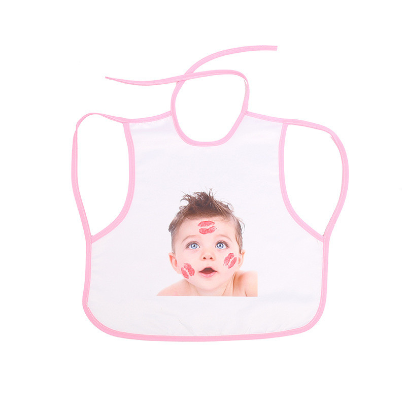 Custom Sublimation Blank Polyester Baby Bib For Sublimation Photo Printing