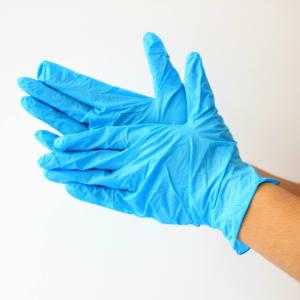 China Nitrile Personal Care 24cm Disposable Protective Gloves wholesale