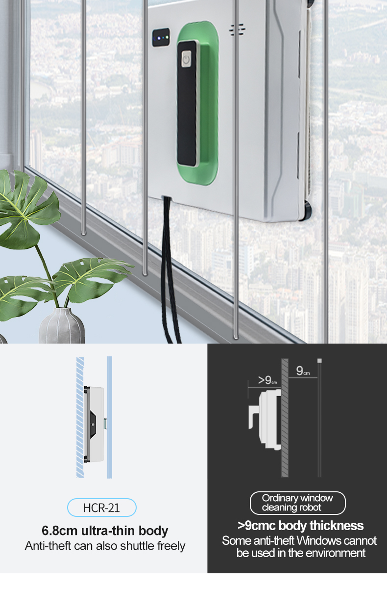 APP Controlled 72W Dual Water Spray Robot Window Cleaner for Fast and Thorough Cleaning